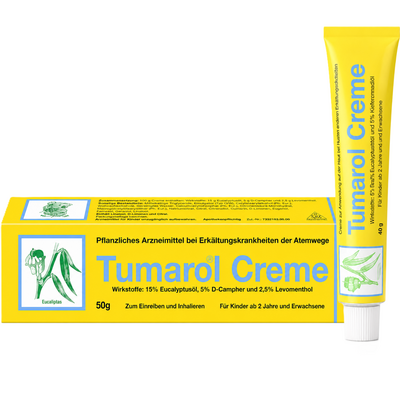 Faltschachtel und Tube der Tumarol Creme