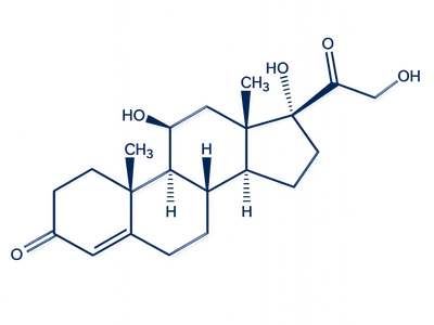 Chemische Strukturformel des Wirkstoffs Hydrocortison