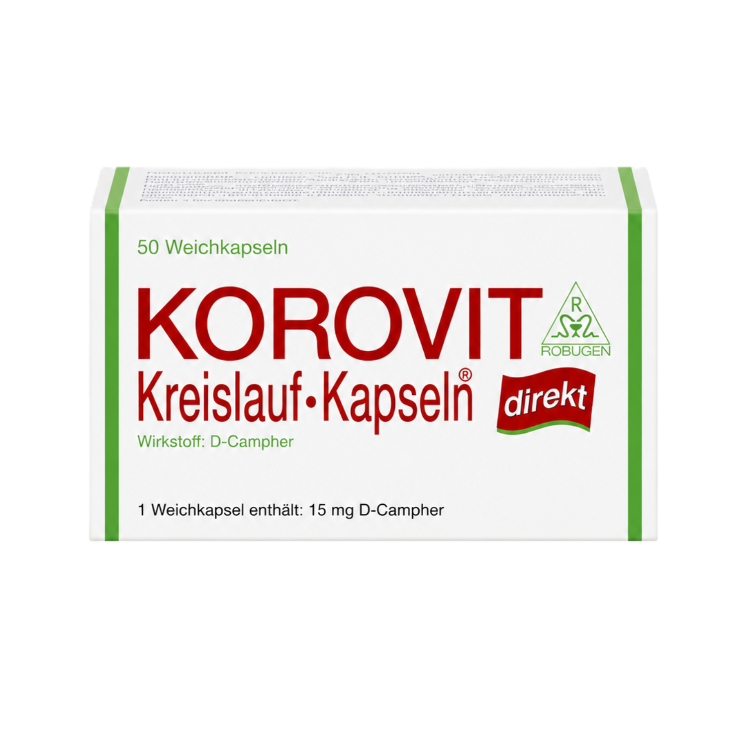 Faltschachtel der Korovit Kreislauf Kapseln