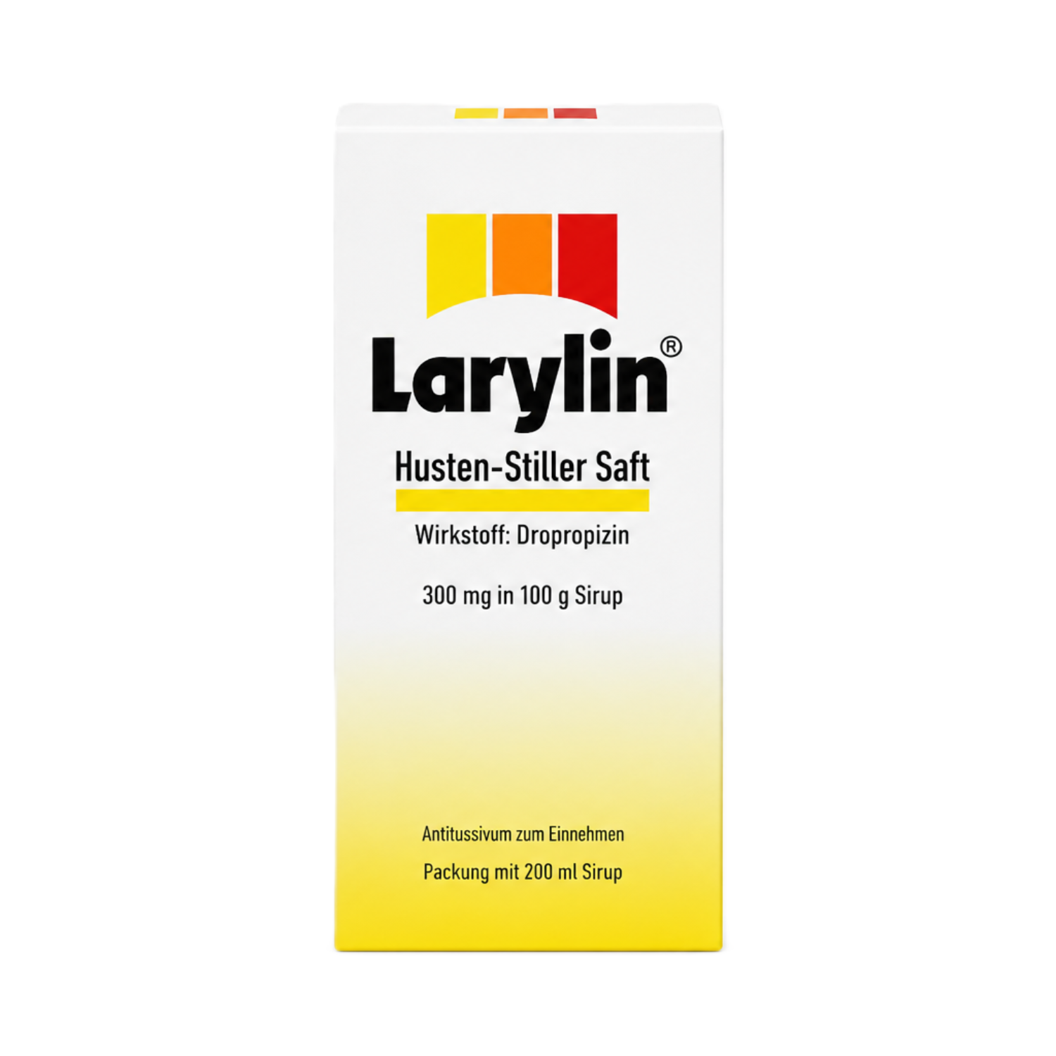 Faltschachtel des Larylin Hustenstiller Saft