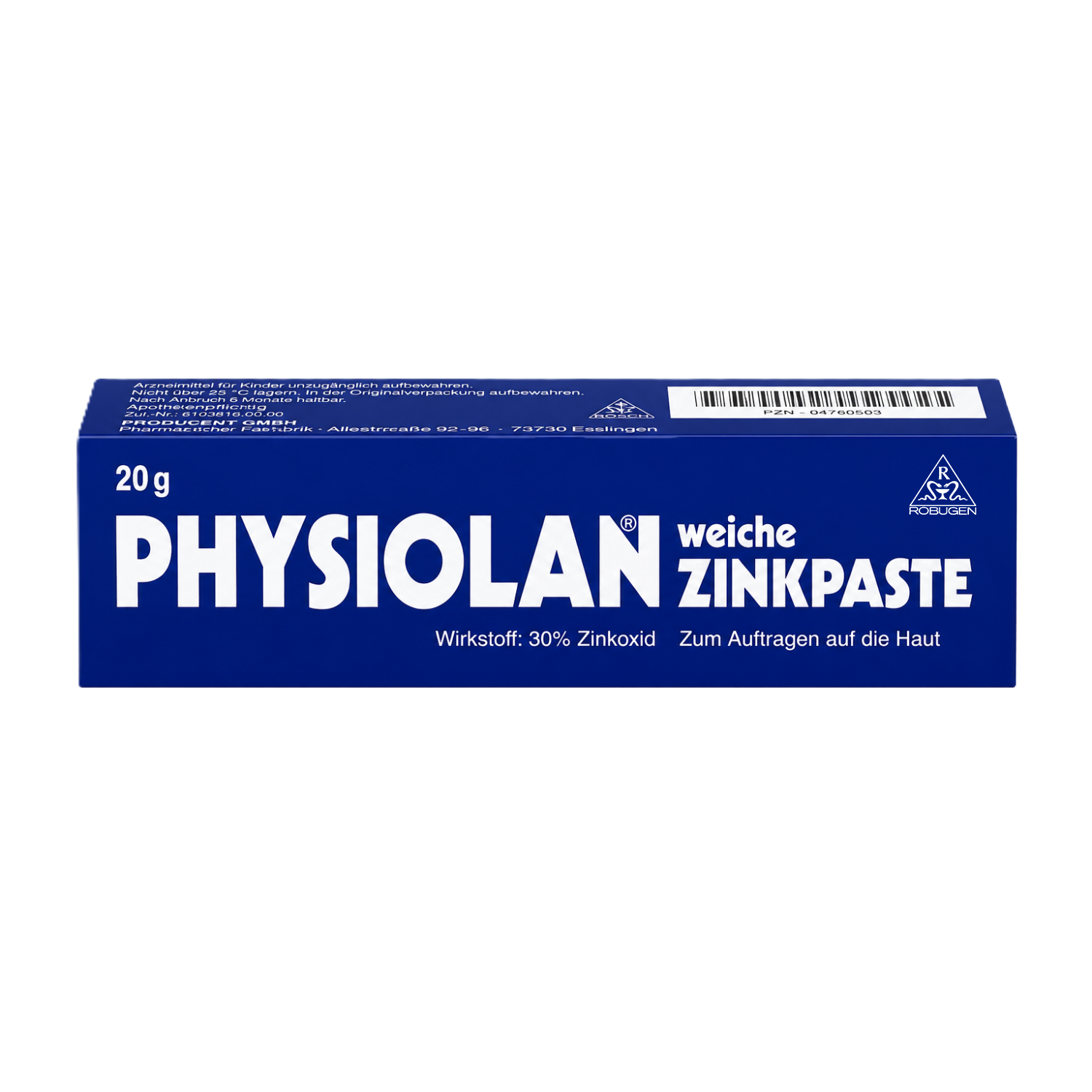 Faltschachtel Physiolan Weiche Zinkpaste