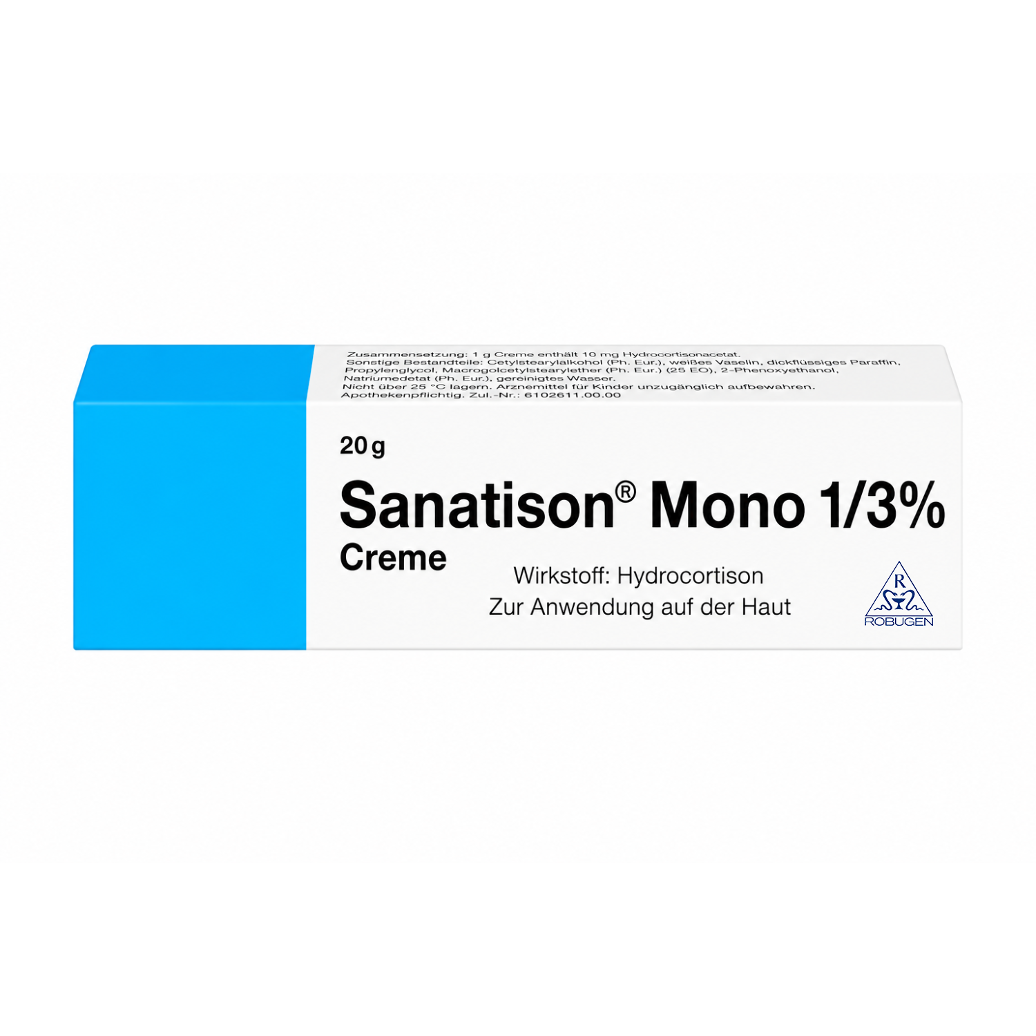 Faltschachtel Sanatison Mono Creme